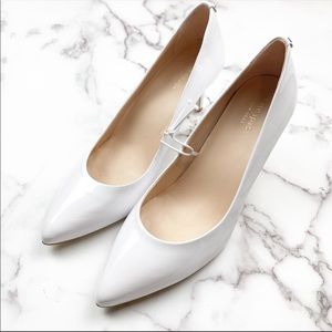 Kate Spade White Vida Patent Leather Heels 9
